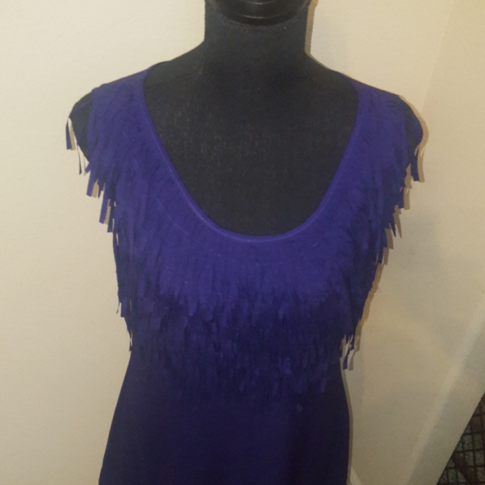 💜Ya Los Angeles Purple Fringe Dress💜 - Picture 7 of 9